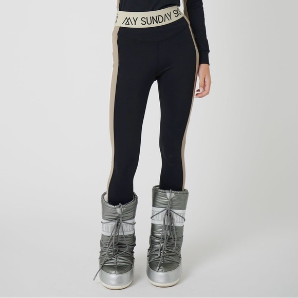 My Sunday Ski Base Layer Leggings in Black - Picture 1 of 8